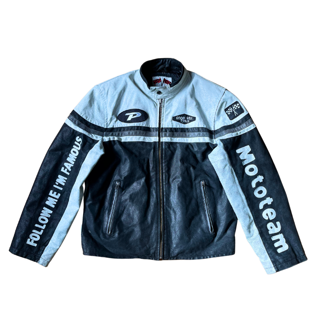 VINTAGE LEATHER RACER JACKET Solis Vintage vintage-leather-racer-jacket-solis-vintage